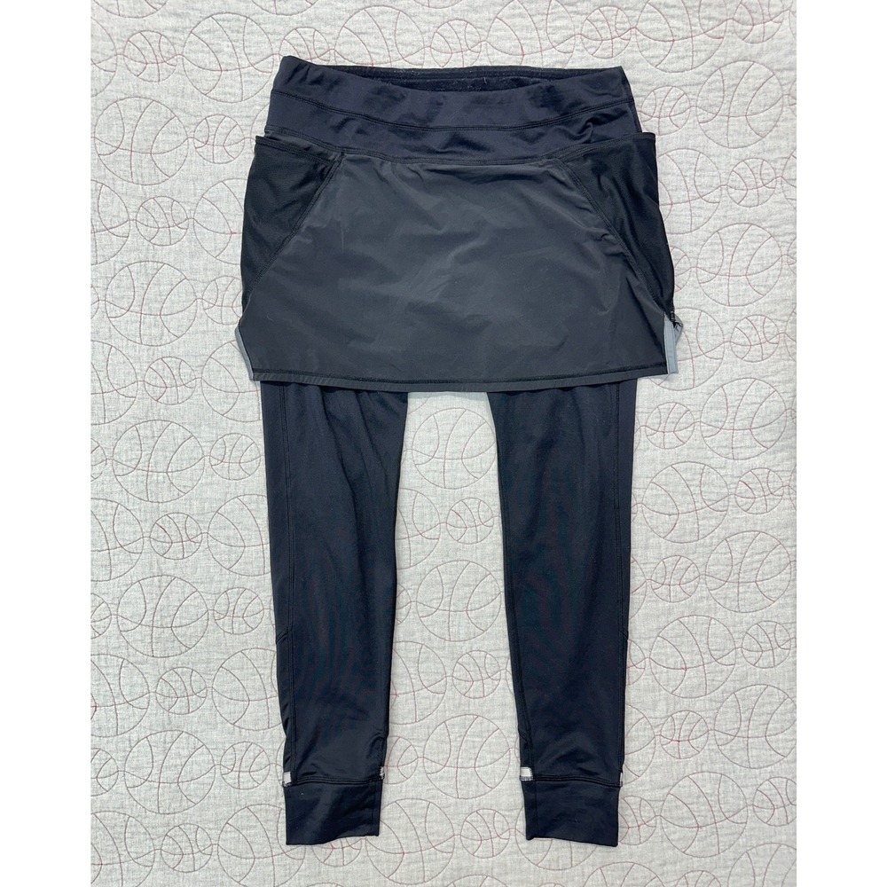 Athleta Powder Peak 2-in-1 Skirted Leggings Black Active / Women's Large